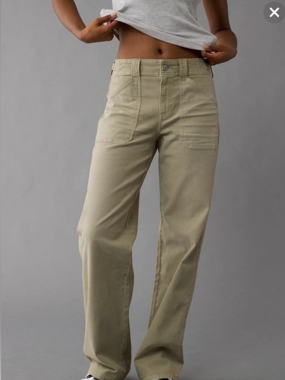 American Eagle 16 Long Stovepipe Utility Jeans Denim AE Jean
